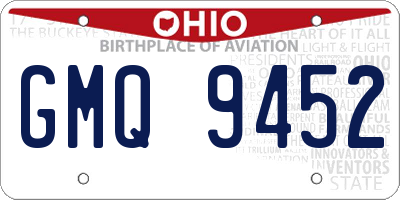 OH license plate GMQ9452