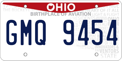 OH license plate GMQ9454