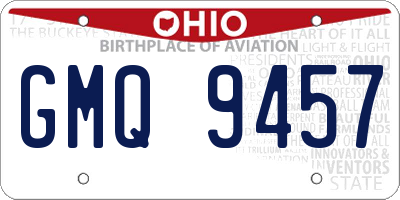 OH license plate GMQ9457