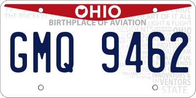 OH license plate GMQ9462