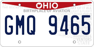 OH license plate GMQ9465