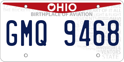 OH license plate GMQ9468