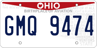 OH license plate GMQ9474