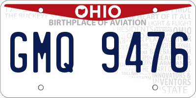 OH license plate GMQ9476