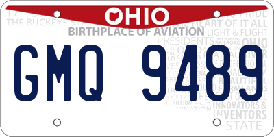 OH license plate GMQ9489