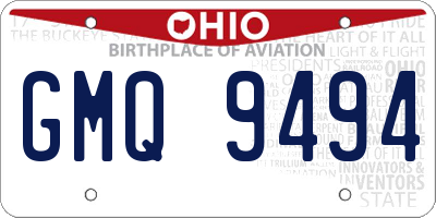 OH license plate GMQ9494