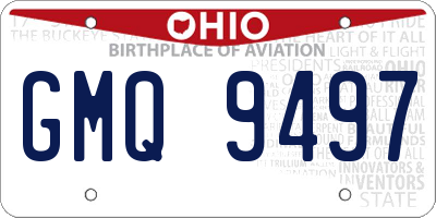 OH license plate GMQ9497