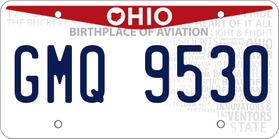OH license plate GMQ9530