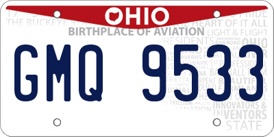 OH license plate GMQ9533