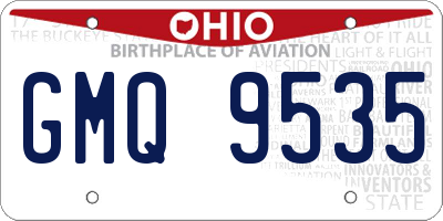OH license plate GMQ9535