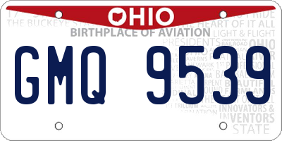 OH license plate GMQ9539