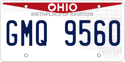 OH license plate GMQ9560