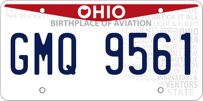 OH license plate GMQ9561