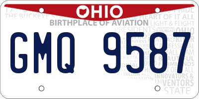 OH license plate GMQ9587