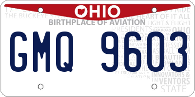 OH license plate GMQ9603