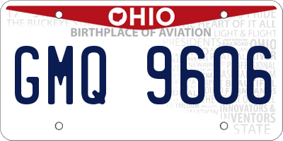 OH license plate GMQ9606