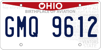 OH license plate GMQ9612