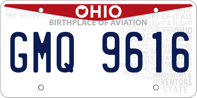 OH license plate GMQ9616
