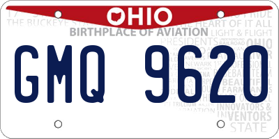OH license plate GMQ9620