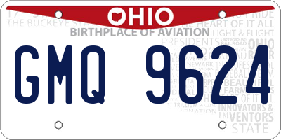 OH license plate GMQ9624