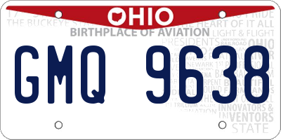 OH license plate GMQ9638