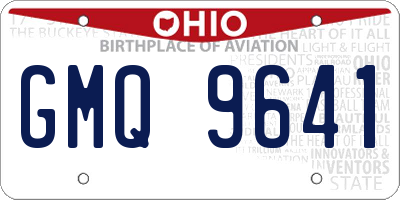 OH license plate GMQ9641