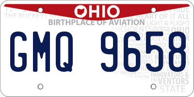 OH license plate GMQ9658