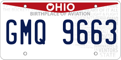 OH license plate GMQ9663