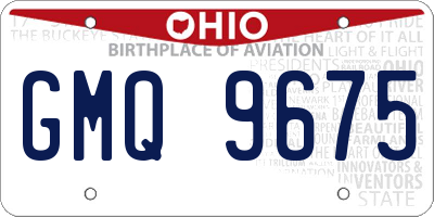 OH license plate GMQ9675