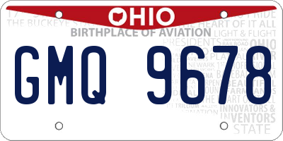 OH license plate GMQ9678