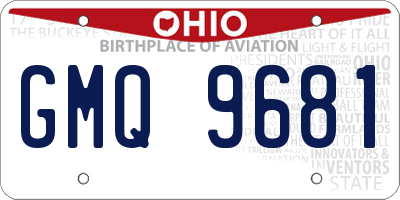 OH license plate GMQ9681