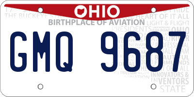OH license plate GMQ9687