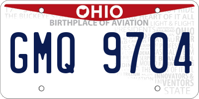 OH license plate GMQ9704