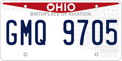 OH license plate GMQ9705