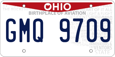 OH license plate GMQ9709