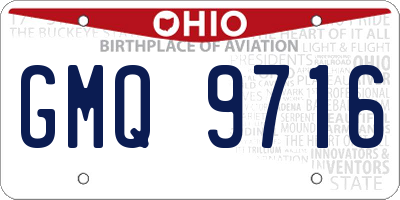 OH license plate GMQ9716