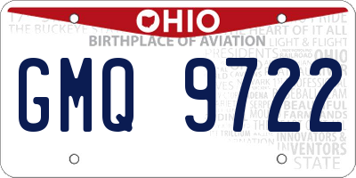 OH license plate GMQ9722