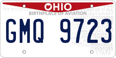 OH license plate GMQ9723