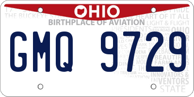 OH license plate GMQ9729