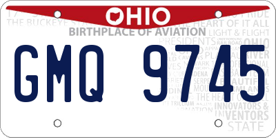 OH license plate GMQ9745