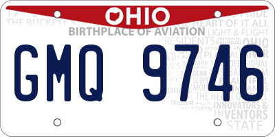 OH license plate GMQ9746