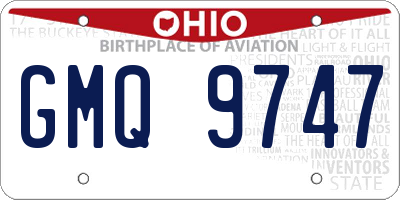 OH license plate GMQ9747