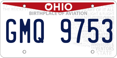 OH license plate GMQ9753