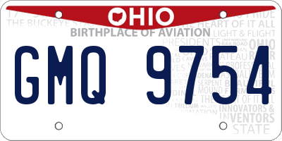 OH license plate GMQ9754