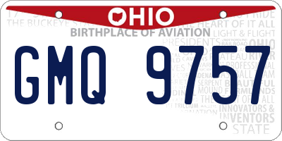 OH license plate GMQ9757