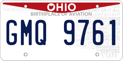 OH license plate GMQ9761