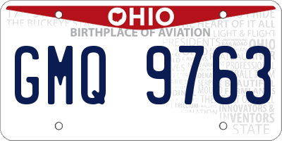 OH license plate GMQ9763