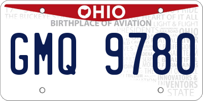 OH license plate GMQ9780