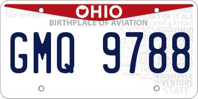 OH license plate GMQ9788