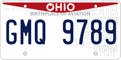 OH license plate GMQ9789